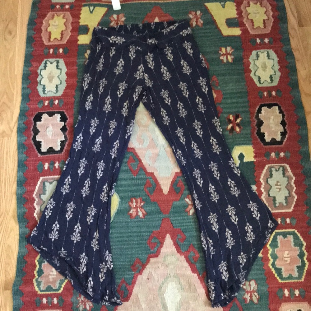Free People Cropped Printed Pants Size XS